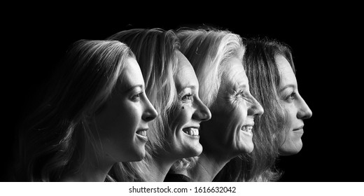 Portraits Of People In Front Of A Black Background