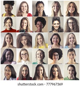 Portraits of smiling women - Shutterstock ID 777967369