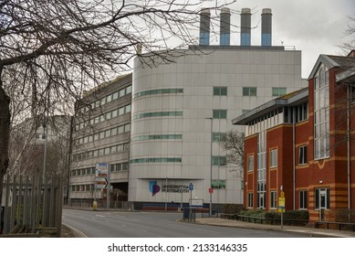 Portsmouth, UK- March 05 2022: A Building Belongs University Of Portsmouth