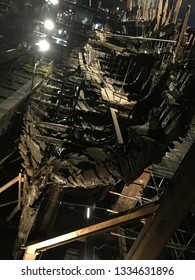 Portsmouth / UK - May 10 2017: Wreckage Of The Tudor Warship The Mary Rose, On Display In Museum