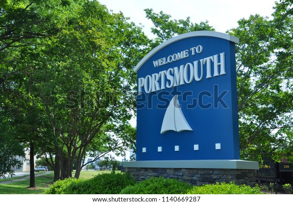 PORTSMOUTH, VA, USA - MAY 5, 2012: Welcome to Portsmouth Sign, Portsmouth, Virg...