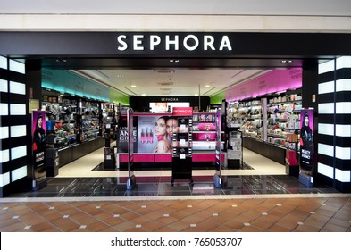 Portugal, Agarve, Albufeira. Circa Sepember 2013. Sephora Make Up And Perfume Store In A Shopping Mall In The Algarve Portugal.