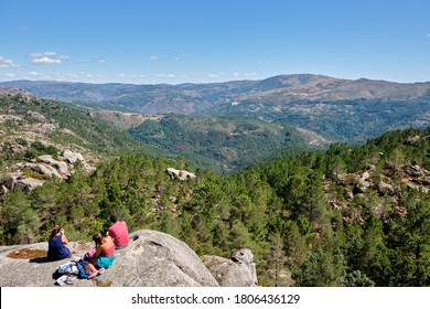 Gerês, Portugal - August 30, 2020 : View Of The Mountains Peneda-Geres National Park, Gerês, Portugal