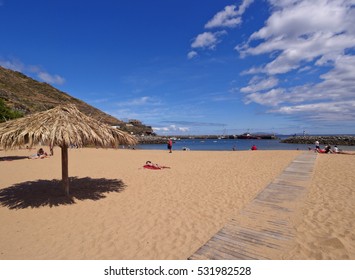 Portugal, Madeira - May 23, 2014:  View of the beach in Machico. - Shutterstock ID 531982528