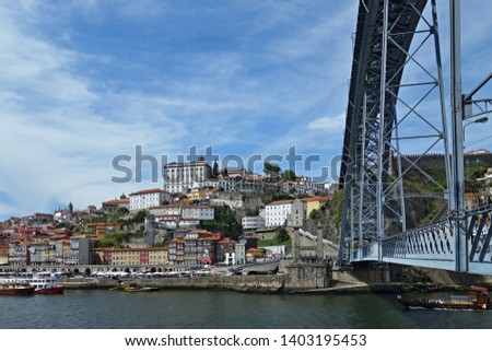 Similar – View to the old town Porto and Ponte Dom Luís I