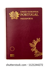 The Portuguese passport  isolated on white background