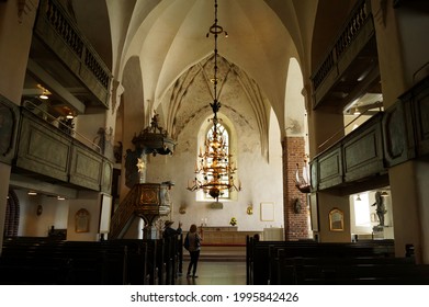 Porvoo, Finland - May 31, 2018: Porvoo Cathedral, The Site Of The Opening Of The First Diet Of Finland On 28 March 1809, Interior