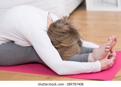 Pose In Yoga Of Seated Forward Bend