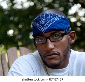 Posing African American Man