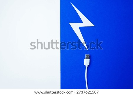 Position Of Electrical Link Beneath Lightning Icon Highlighting Speedy Power Flow
