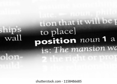position word in a dictionary. position concept. - Shutterstock ID 1158486685