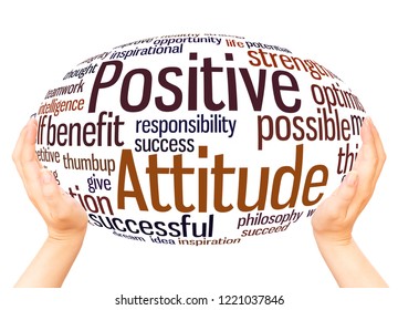 Positive Attitude Word Cloud Hand Sphere Stock Photo 1221037846 ...