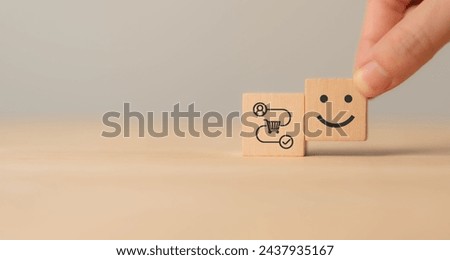 Positive customer experience concept. Increasing customer satisfaction, loyalty and retention. Marketing strategies, personalization and customer feedback for improving the customer experience.