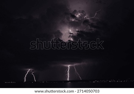 Positive Lightning Strike From a Storm Cloud