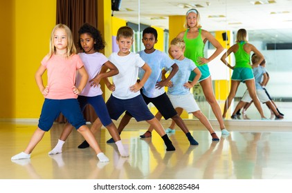 Positive Little Boys Beautiful Girls Having Stock Photo 1608285484 ...