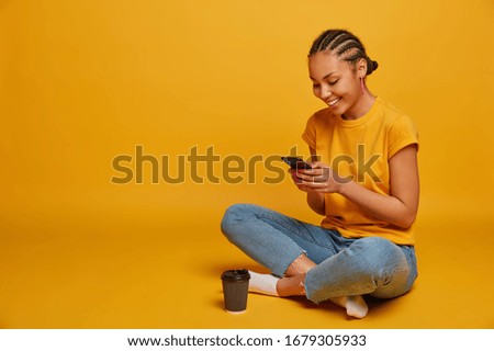 Image, Stock Photo Modern hairstyle Braids