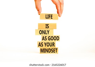 Positive Mindset Symbol Wood Blocks Words Stock Photo 2165226017 ...