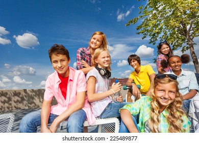 Happy Child Kids Group Have Fun Stock Photo (Edit Now) 93991726