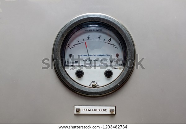 Positive Pressure Room Indicator Pressure That Stock Photo