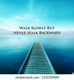 POSITIVE Quote with dock background. Best motivational quotes and sayings about life, wisdom, positive, Uplifting, empowering, success, Motivation, and inspiration image quote - Shutterstock ID 1535359499