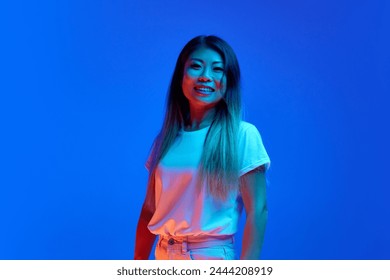 background neon  posing