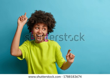 Similar – Image, Stock Photo An Energetic Young Woman Running in the Park