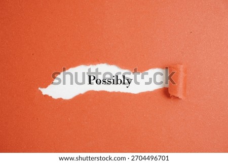 Possibly, written on red torn paper