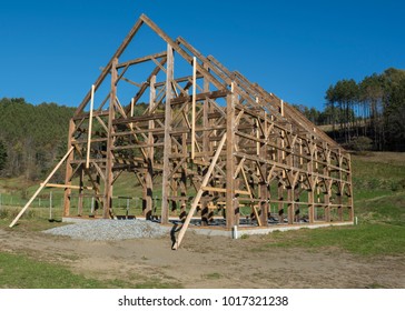 Post And Beam Barn Raising