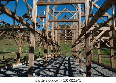 Post And Beam Barn Raising