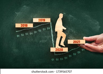 Post covid-19 era helping hand for business and economy concept. Government economic stimulus after covid-19. Secretary of the treasury (politician) stimulate economy for GDP growth in year 2021.