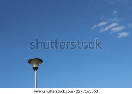A post lamp with blusky background