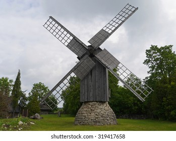 Post Mill On The Island Muhu, Estonia