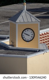 Post Modern Roof On The Building. Metal, TPO, BUR, Shingles Roof System. Roofing In Florida. Standing Seam, Gazebo