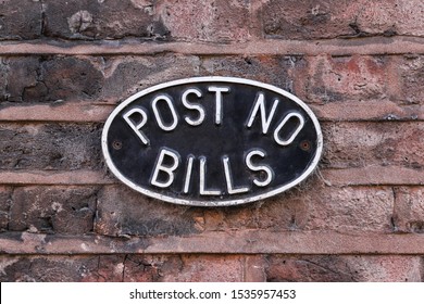 Post No Bills, Old Vintage Sign