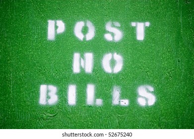 Post No Bills Sign