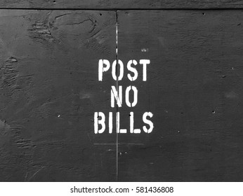 Post No Bills Sign