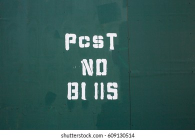 Post No Bills Sign