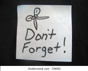 post it note dont' forget
