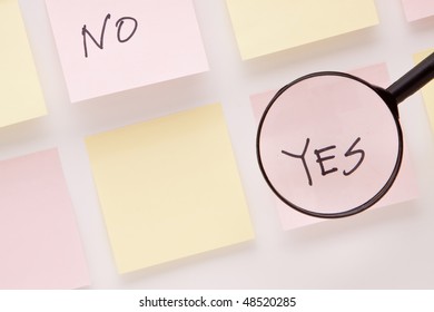 Post it note that reads yes