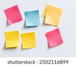 post it notes isolated on white background