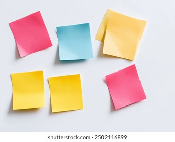 post it notes isolated on white background