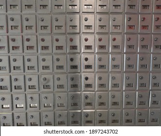 Post office mailing wall. Modern times. - Shutterstock ID 1897243702