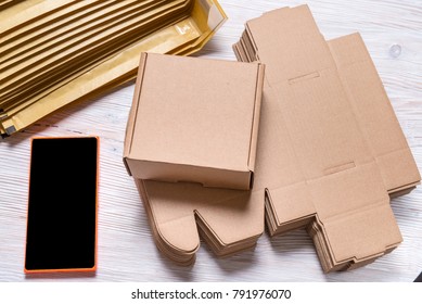 Postal package on, post office desk - Shutterstock ID 791976070
