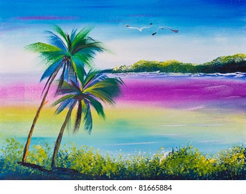 Poster Color Drawing Sea Stock Photo 81665884 | Shutterstock