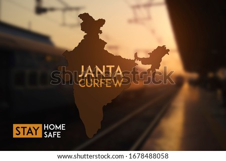 poster for janta curfew , India corona virus