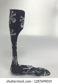 A posterior left spring Ankle Foot Orthosis.