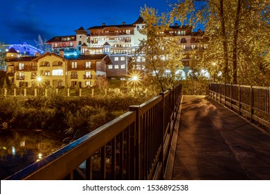 Posthotel At Night, Leavenworth, Washington 