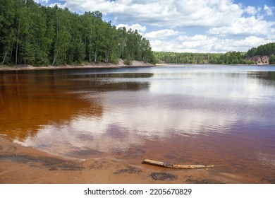 Post-mining Artificial Lake In Geopark In Poland