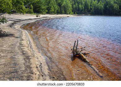 Post-mining Artificial Lake In Geopark In Poland