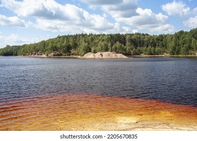 Post-mining Artificial Lake In Geopark In Poland